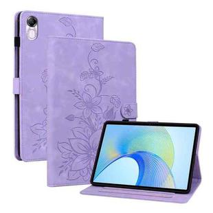 For Honor Pad X8 Pro / X9 2023 Lily Embossed Leather Tablet Case(Purple)