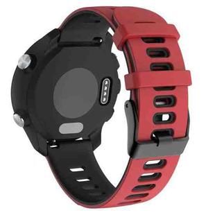 20mm For Huawei Watch GT2e 42mm / Samsung Galaxy Watch Active 2 Silicone Watch Band(Red+Black)
