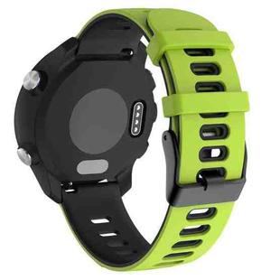20mm For Huawei Watch GT2e 42mm / Samsung Galaxy Watch Active 2 Silicone Watch Band(Green+Black)