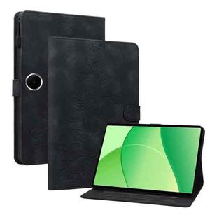 For OPPO Pad SE 11 inch Lily Embossed Leather Tablet Case(Black)