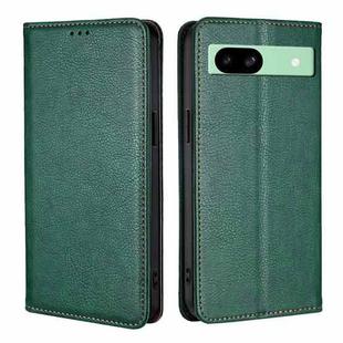 For Google Pixel 8a Gloss Oil Solid Color Magnetic Leather Phone Case(Green)