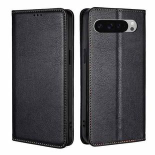 For Google Pixel 9 Pro XL Gloss Oil Solid Color Magnetic Leather Phone Case(Black)