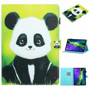 For iPad Pro 11 2024 Coloured Drawing Stitching Smart Leather Tablet Case(Panda)