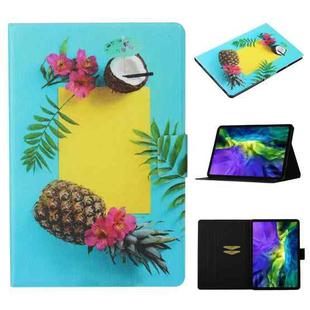 For iPad Pro 11 2024 Voltage Coloured Drawing Smart Leather Tablet Case(Pineapple)