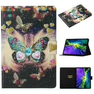 For iPad Pro 11 2024 Voltage Coloured Drawing Smart Leather Tablet Case(Butterflies)