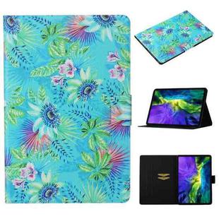 For iPad Pro 11 2024 Voltage Coloured Drawing Smart Leather Tablet Case(Flowers)