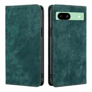 For Google Pixel 8a RFID Anti-theft Brush Magnetic Leather Phone Case(Green)