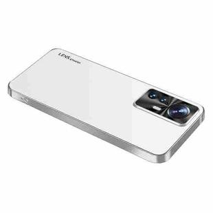 For Xiaomi 12 Pro AG Frosted Electroplating Acrylic Phone Case(Silver White)