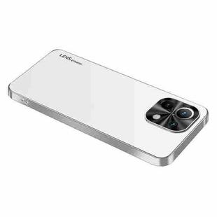 For Xiaomi Mi 11 AG Frosted Electroplating Acrylic Phone Case(Silver White)