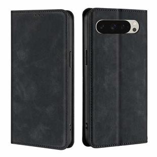 For Google Pixel 9 Skin Feel Magnetic Leather Phone Case(Black)