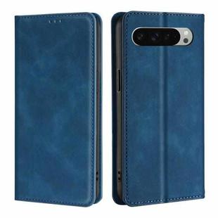 For Google Pixel 9 Pro XL Skin Feel Magnetic Leather Phone Case(Blue)