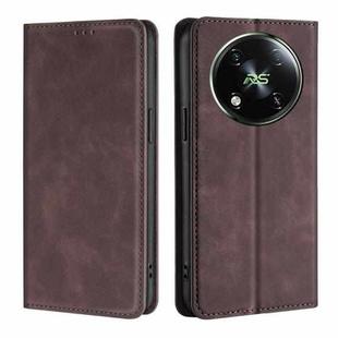 For Itel RS4 4G Skin Feel Magnetic Leather Phone Case(Dark Brown)