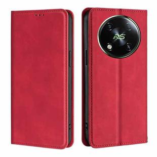 For Itel RS4 4G Skin Feel Magnetic Leather Phone Case(Red)