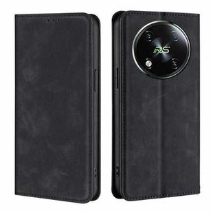 For Itel RS4 4G Skin Feel Magnetic Leather Phone Case(Black)