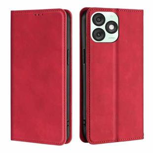 For Itel A50 4G Skin Feel Magnetic Leather Phone Case(Red)