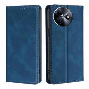 For Itel S24 4G Skin Feel Magnetic Leather Phone Case(Blue)