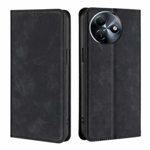 For Itel S24 4G Skin Feel Magnetic Leather Phone Case(Black)