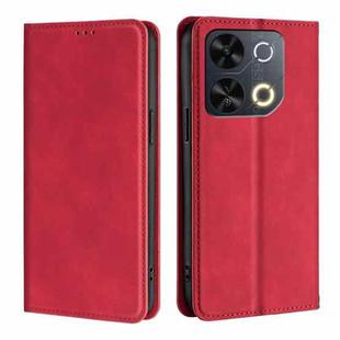 For Itel P65 Skin Feel Magnetic Leather Phone Case(Red)