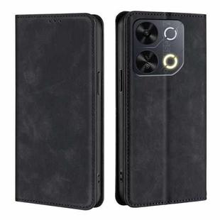 For Itel P65 Skin Feel Magnetic Leather Phone Case(Black)