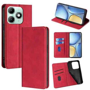 For itel A90 4G Skin Feel Magnetic Leather Phone Case(Red)