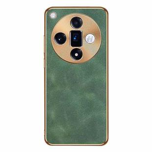 For OPPO Find X7 Ultra Electroplating Lambskin Leather Phone Case(Green)