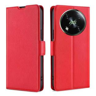 For Itel RS4 4G Ultra-thin Voltage Side Buckle Horizontal Flip Leather Phone Case(Red)