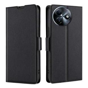 For Itel S24 4G Ultra-thin Voltage Side Buckle Horizontal Flip Leather Phone Case(Black)