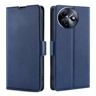 For Itel S24 4G Ultra-thin Voltage Side Buckle Horizontal Flip Leather Phone Case(Blue)