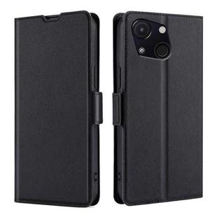 For Itel A50C 4G Ultra-thin Voltage Side Buckle Horizontal Flip Leather Phone Case(Black)