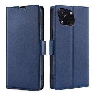 For Itel A50C 4G Ultra-thin Voltage Side Buckle Horizontal Flip Leather Phone Case(Blue)