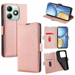 For itel A90 4G Ultra-thin Voltage Side Buckle Horizontal Flip Leather Phone Case(Rose Gold)