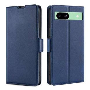 For Google Pixel 8a Ultra-thin Voltage Side Buckle Horizontal Flip Leather Phone Case(Blue)