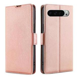 For Google Pixel 9 Pro XL Ultra-thin Voltage Side Buckle Horizontal Flip Leather Phone Case(Rose Gold)