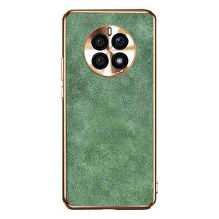 For Huawei Mate 50 Pro Electroplating Lambskin Leather Phone Case(Green)