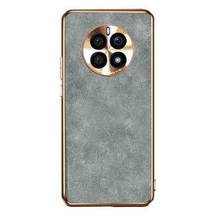 For Huawei Mate 50 Electroplating Lambskin Leather Phone Case(Grey)