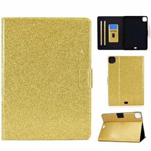 For iPad Pro 11 2024 Varnish Glitter Powder Smart Leather Tablet Case(Yellow)