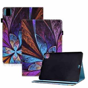 For iPad Pro 11 2024 Painted Elastic Band Smart Leather Tablet Case(Colorful Flower)