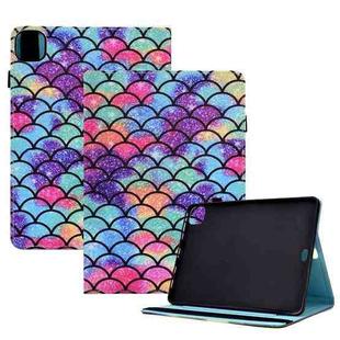 For iPad Pro 11 2024 Painted Elastic Band Smart Leather Tablet Case(Wavy Pattern)