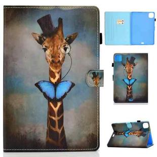 For iPad Pro 11 2024 Painted Stitching Smart Leather Tablet Case(Deer)