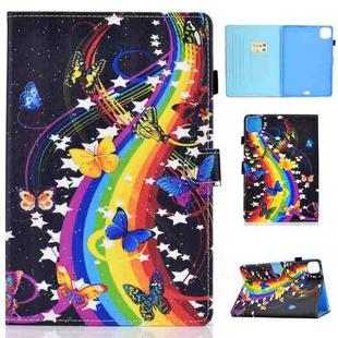 For iPad Pro 11 2024 Painted Stitching Smart Leather Tablet Case(Music Butterfly)