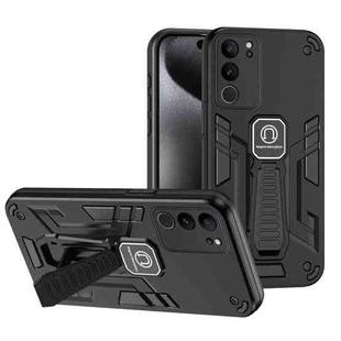 For vivo V29 5G Shockproof Holder Phone Case(Black)