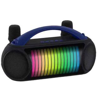 NewRixing NR-222 Portable Outdoor Dual Mic Colorful Wireless Bluetooth Speaker(Blue)