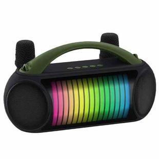 NewRixing NR-222 Portable Outdoor Dual Mic Colorful Wireless Bluetooth Speaker(Green)