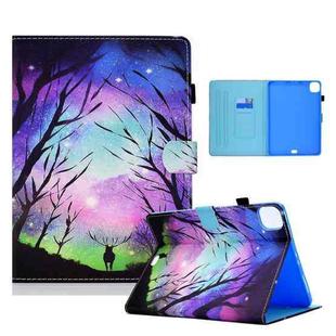 For iPad Pro 11 2024 Painted Stitching Smart Leather Tablet Case(Starry Deer)