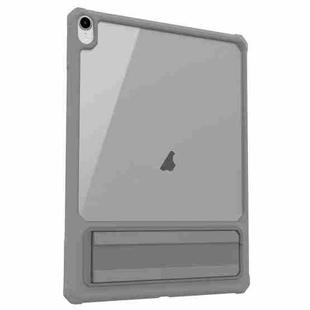 For iPad mini 6 Transparent PC Hybrid TPU Tablet Case with Holder(Grey)