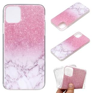 For iPhone 12 / 12 Pro Coloured Drawing Pattern Transparent TPU Protective Case(Marble)