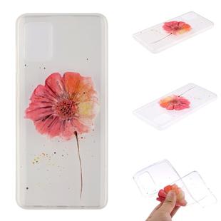 For Huawei Y5p Coloured Drawing Pattern Transparent TPU Protective Case(Flower)