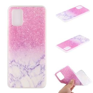 For Huawei Y5p Coloured Drawing Pattern Transparent TPU Protective Case(Marble)