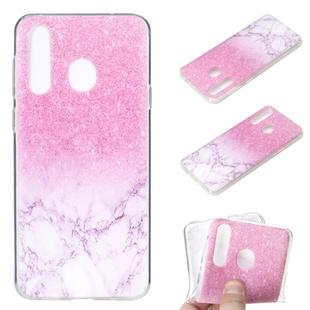 For Huawei Y6p Coloured Drawing Pattern Transparent TPU Protective Case(Marble)