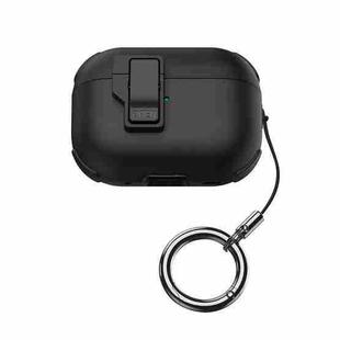 For AirPods Pro 2 Mechanical Switch Lock Bluetooth Earphone Protective Case(Black)